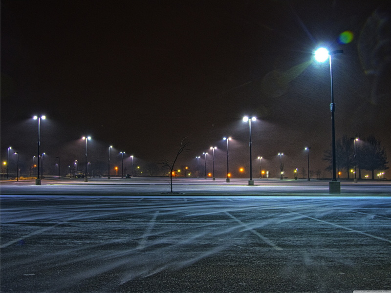 asphalt, lot, lights, winds, street, 4K, parking