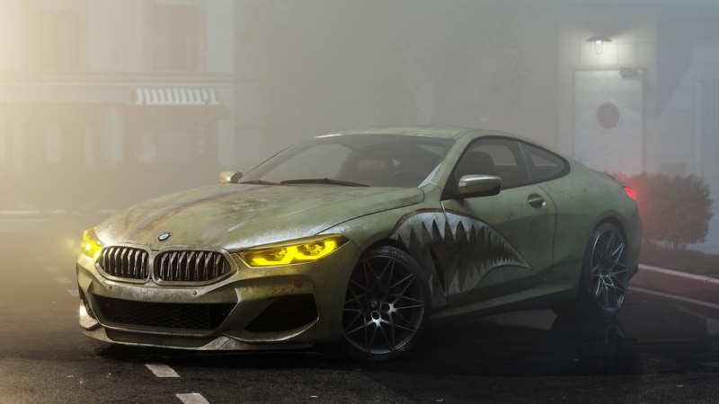 BMW M8, by Alexander Lukyanenko, rendering, M850i, 8-Series, 4K, BMW