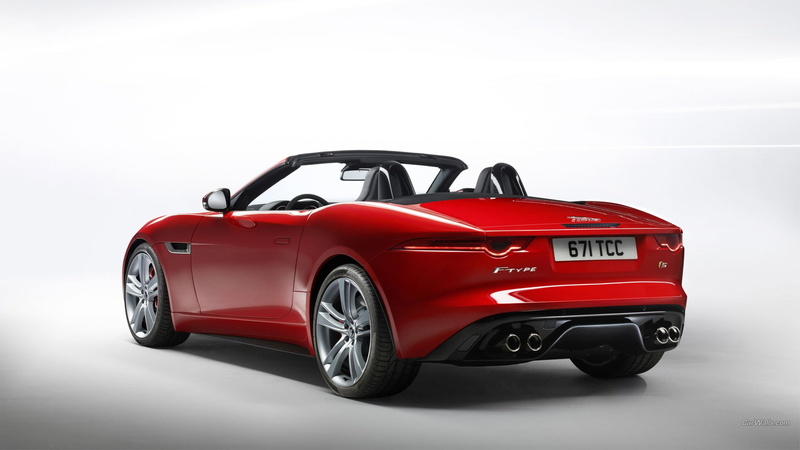 mode of transportation, chrome, people, studio shot, convertible, red, collectors car, wheel, cut out, Jaguar F-Type, vehicle, shiny, red cars, white background