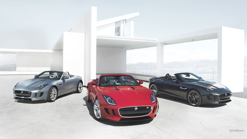 Jaguar F-Type, red cars, silver cars, Jaguar, vehicle, 1080P, black cars