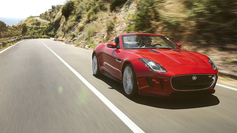 car, Jaguar (car), vehicle, 1080P, Jaguar F-Type, red cars, road