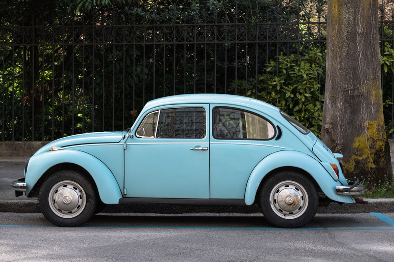 beside, 5K, vintage, auto, type, vintage car, plant, retro styled, cyan, mode of transportation, tree, geneva, volkswagen, street photography, classic