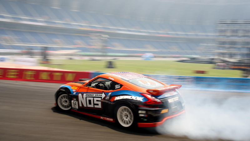 nos, 370z, nissan, drifting, z, 1080P, black, nismo, teal, racecar, red, orange, decal, cars