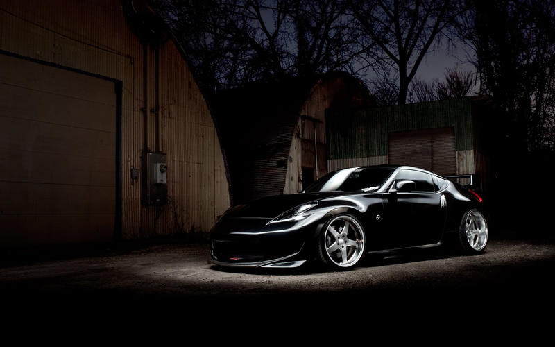 1080P, nissan 370z, black, z, coupe, nissan