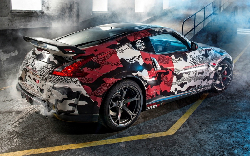 white, z, Nissan 370Z, nissan, nismo, rear, red, black, 1080P