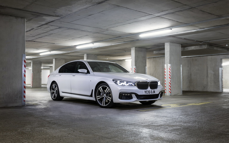 sedan, 2K, m, Stop, Car, 2015, bmx, White, Parking, BMW