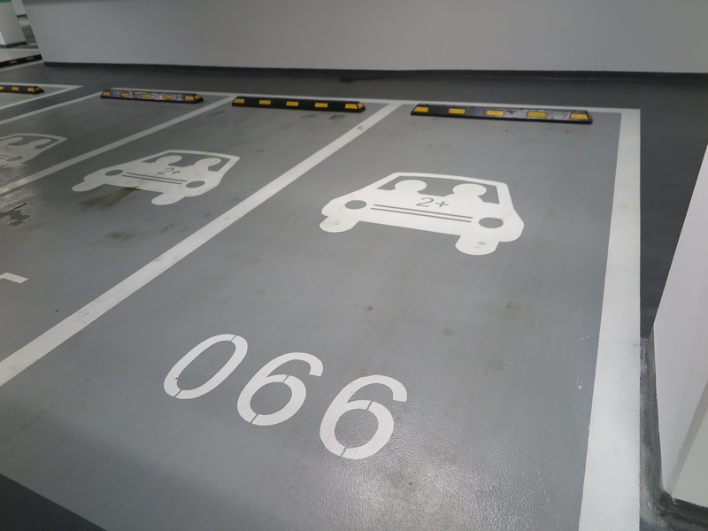 no people, direction, high angle view, multi storey car park, symbol, western script, 4K, information, communication, information sign, guidance, indoors