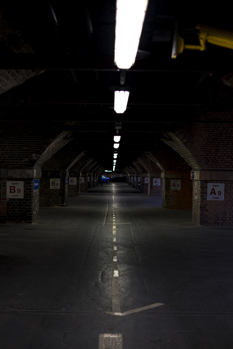 night, 5K, dark, the way forward, direction, transportation, underground, lights, light, urban, fluorescent light, car park, lighting equipment, travel