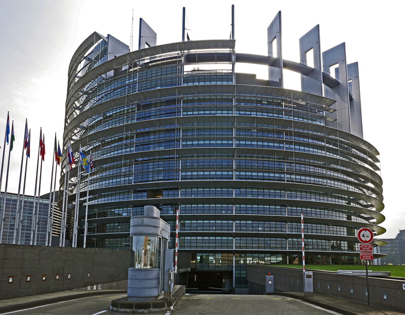european union, input range, skyscraper, barriers, ue, european parliament, strasbourg, government, european city, office, underground car park, building