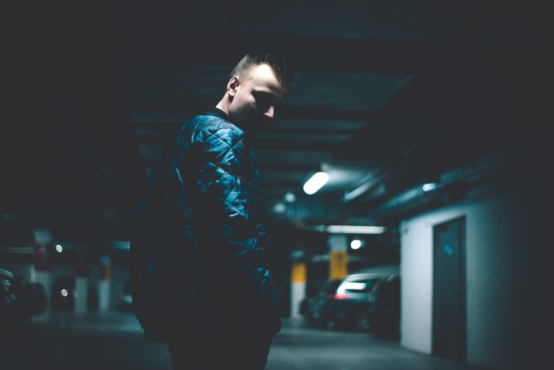 wearing, underground car park, three quarter length, man, looking, lifestyles, architecture, indoors, suit, young men, standing, automobile, sleeve, blue