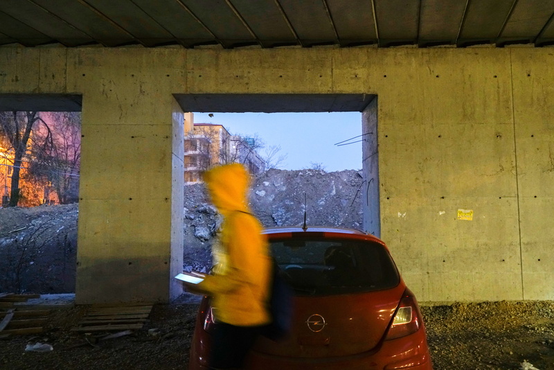 obsolete, built structure, korkutreis mahallesi, abandoned, construction, brick, car, near, garage, urban, opel, city, wearing, wall, çankaya, transparent