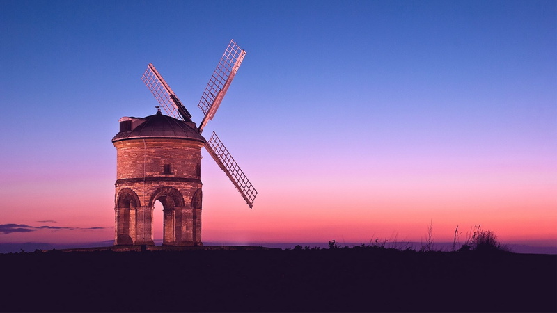 no people, dusk, wind power, architecture, outdoors, industry, built structure, renewable energy, clear sky, nature, landscape, alternative energy, blue