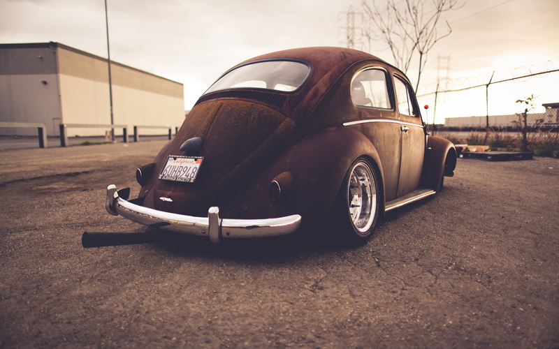 volkswagen, car, bug, classic, 2K