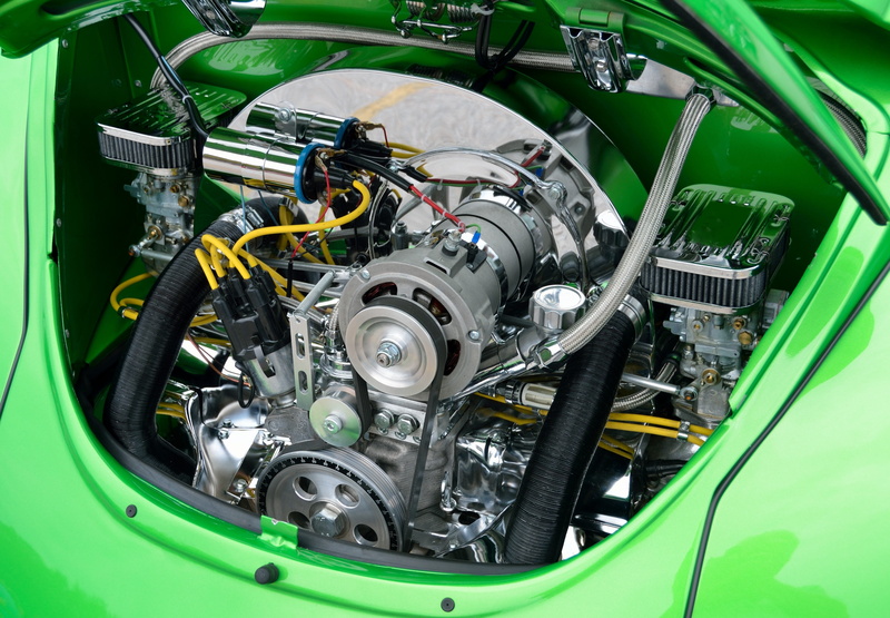 clean, vehicle part, industry, mechanic, retro, green color, vintage, repairing, complexity, grey, classic, ride, cooled, land vehicle, restored, rare