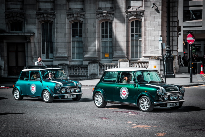city life, building exterior, 4K, english, transportation, building, motor vehicle, oldies, outdoors, vintage car, car, road, color, built structure, great britain