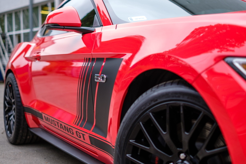 architecture, automobile, metal, new, sportscar, vechicle, Gt, sports car, wealth, mode of transportation, Mustang, vehicle, transport, retail, gt, red