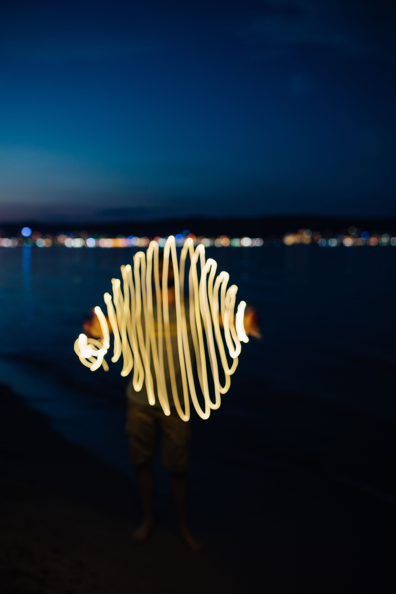 tropical Climate, copy space, fish, land, tranquility, painting, sea, outdoors, sky, nature, nigh, animal, Light painting, underwater, beach, animal themes