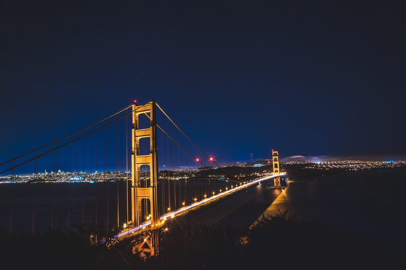 cityscape, california, architecture, city, time, transportation, nigh, international Landmark, golden, engineering, golden gate bridge, bay, travel Destinations