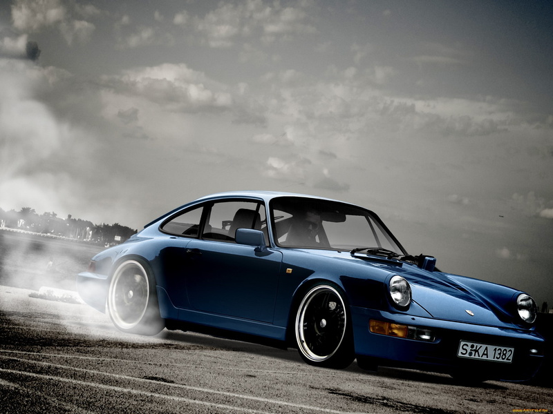 1080P, sportcar, 964, burnout, porsche