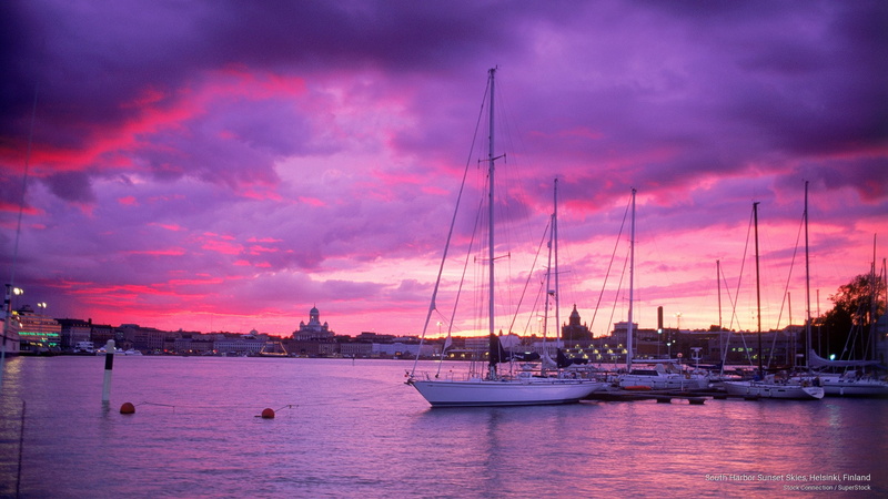 skies, 2K, Sunrises/Sunsets, helsinki, south, sunset, finland, harbor