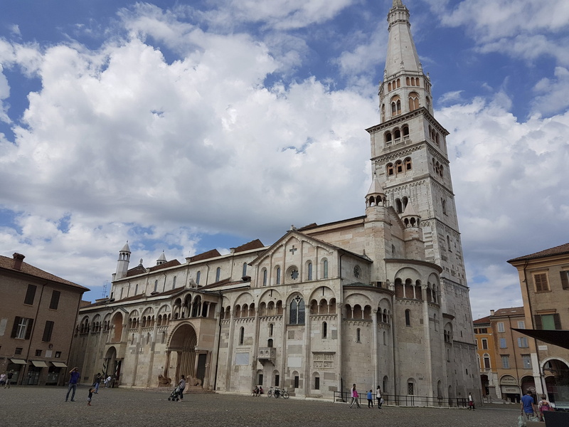 built structure, group of people, city, Modena, religion, outdoors, travel destinations, travel, place of worship, Piazza, building exterior, spirituality