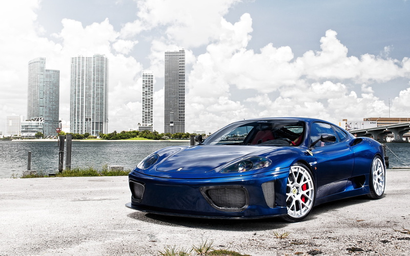 modena, 2K, ferrari, Ferrari 360 Modena, sports, blue, car