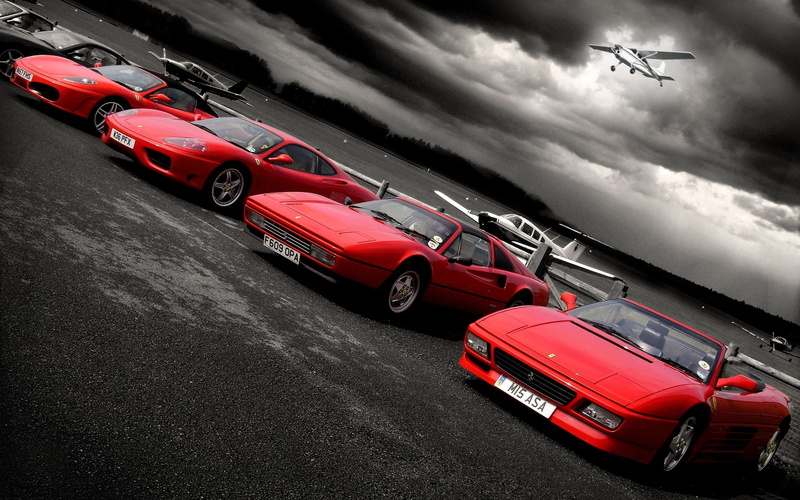 testarossa, red, cars, modena, vehicles, selective, ferrari, 1080P, coloring
