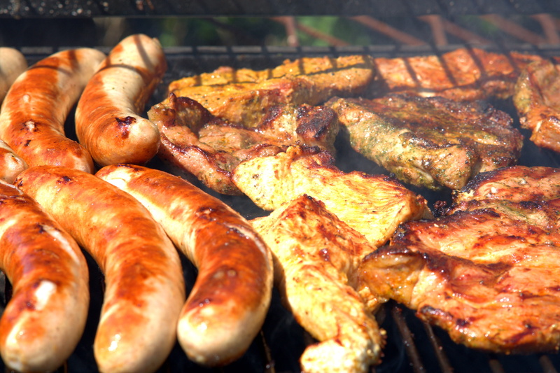 indulgence, freshness, garden party, large group of objects, close-up, selective focus, white meat, preparation, grill party, indoors, 4K, ready-to-eat