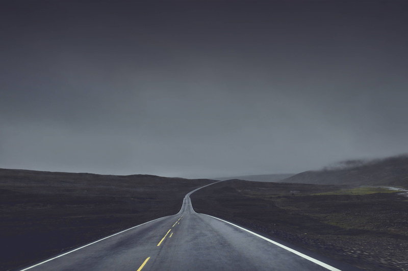 roadway, road, 4K, dark, spooky, street, foggy