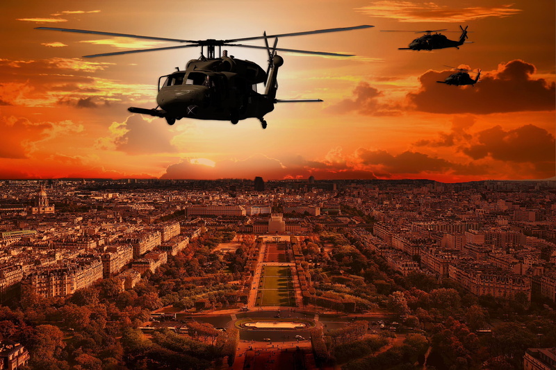 transport, helicopter, new, motion, aviation, usa, mid-air, cloud - sky, dusk, transportation, sunset, uh-60, traffic, silhouette, army, no people, travel