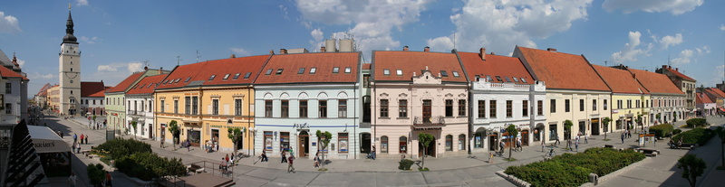 tourism, built structure, travel destinations, sky, building, 8K, main street, history, trnava, city, facade, outdoors, incidental people, arts culture and entertainment