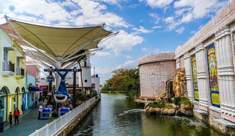 building, mexico, waterfront, outdoors, nature, tropical, building exterior, canal, city, day, structure, 5K, colorful, built structure, cloud - sky, landmark
