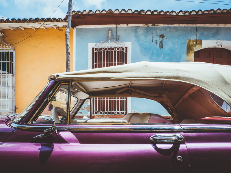 purple, city, colonial Style, architecture, town, collectors Car, travel, old Havana, history, building, old, cuba, facade, car, mode of Transport, obsolete