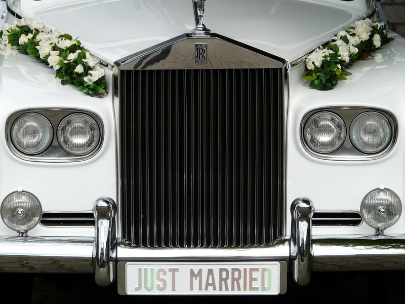 wedding, close-up, lighting equipment, sheet, rolls royce, vintage car, bumper, metal, mode of transportation, antique, classic, motor vehicle, heat - temperature