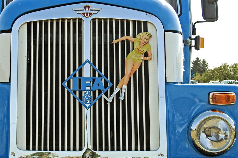 ddr, young adult, old, mode of transportation, long hauber, blue, car, horch, arms raised, leisure activity, ifa, h6z, transportation, human arm, spotlight