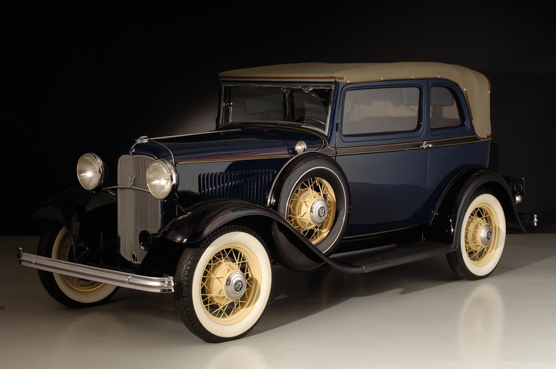 1932, Ford, retro, V8 Convertible Sedan, 4K