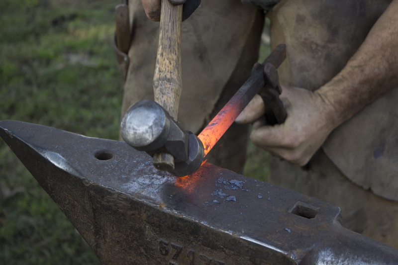 metal, occupation, hand tool, male, horse, hitting, tool, day, skill, blacksmith, capacity, working, industry, one person, human hand, hammer, hand, outdoors