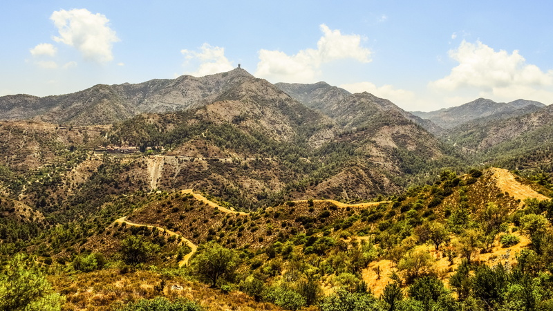 mountain range, countryside, scenics - nature, landscape, outdoors, mediterranean, growth, idyllic, sky, beauty in nature, green color, 5K, tranquility