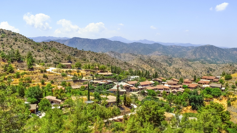 mediterranean, countryside, cyprus, sky, mountain range, plant, ancient civilization, residential district, nicosia district, world heritage, agriculture