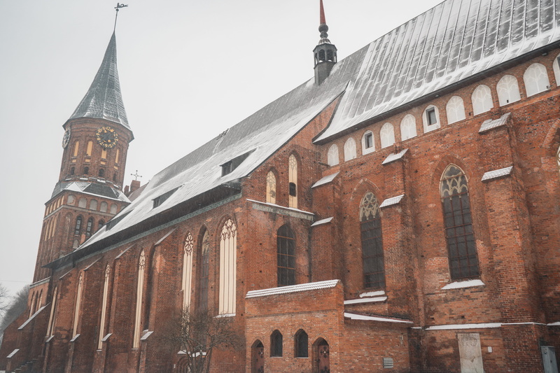 sky, kaliningrad, architecture, building, spirituality, concrete, city, кант, campus, transportation, day, parliament, brick, religion, no people, gothic style