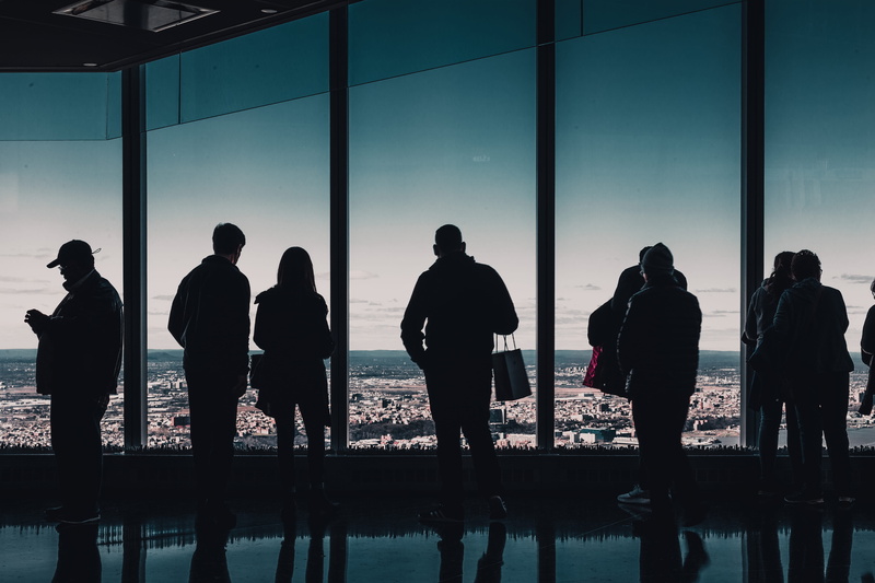 wall, near, 5K, banister, day, water, architecture, real people, building, airport, silhouette, handrail, human, security, door, person, waiting, sky
