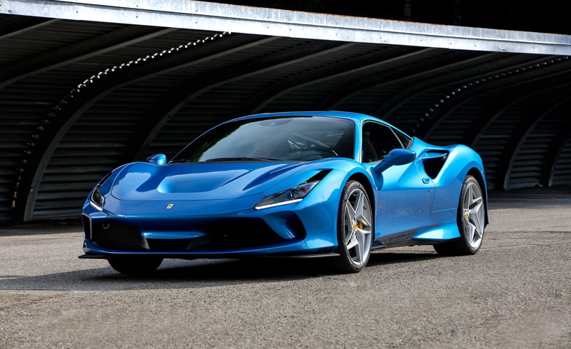 Car, Blue Car, Supercar, Vehicle, Sport Car, Ferrari, Ferrari F8 Tributo, 8K