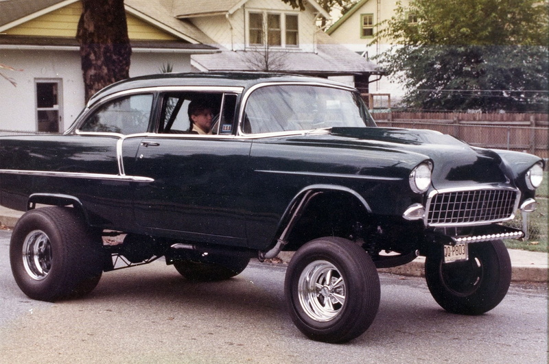 1080P, chevrolet, street, hot, 210, 1955, two, drag, door, gasser, dragster, sedan, usa