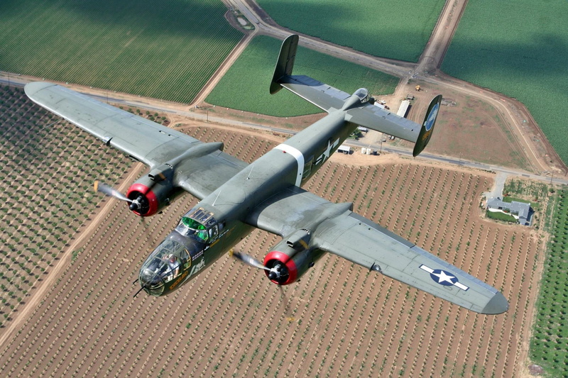 flight, gray, mitchell, american, 1080P, plane, bomber, north, aircraft planes, b, b-25, wwii