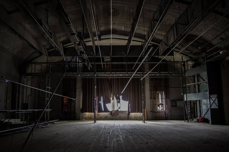 repair, no people, decline, empty, indoors, stage, day, old, absence, deterioration, ceiling, ruined, theater, obsolete, built structure, 4K, run-down