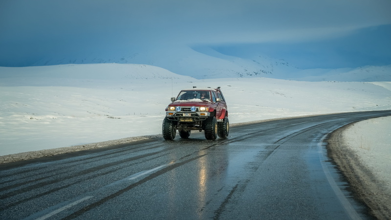 offroad, 5K, snow, dirt road, climate, buggy, street, direction, desert, four by four, landscape, transportation, explore, off road vehicle, red, wet