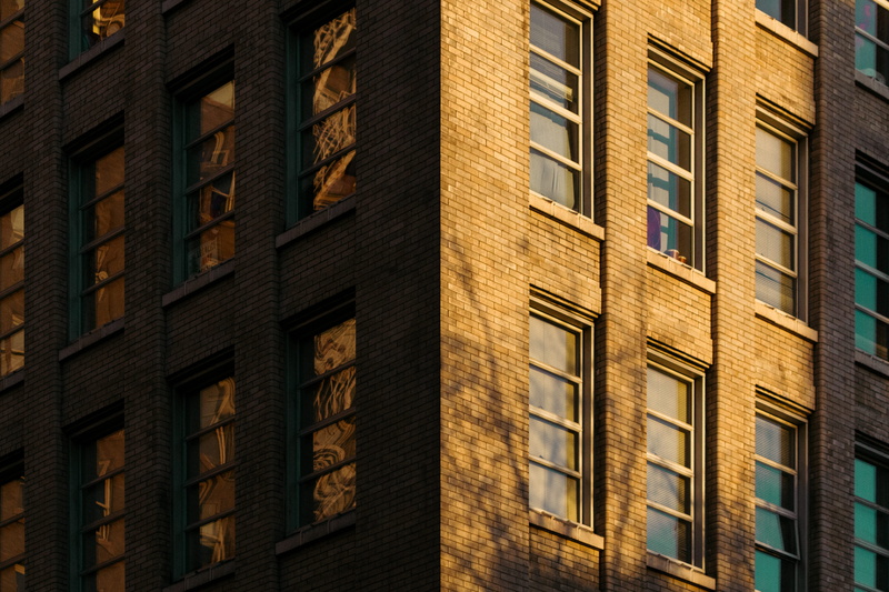 full frame, photograph, structures, angles, brick, residential district, low angle view, city, pattern, home decor, backgrounds, curtain, line, seattle
