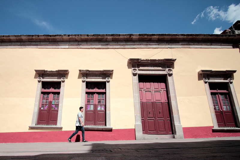 shadow, building exterior, men, outside, nature, walking, 4K, door, sunlight, yellow, house, full length, cloud, architecture, wallking, caucasian, building