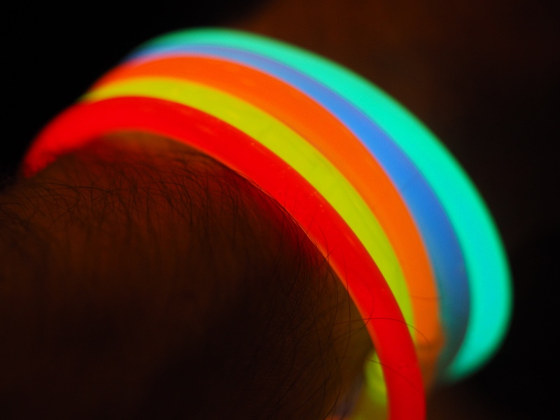 men, striped, body part, one person, knallbunt, arm, light, glow stick, variation, 4K, human body part, focus on foreground, choice, colorful, bangle
