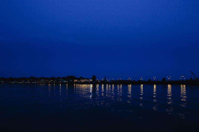 night, waterscape, ocean, urban, no people, landscape, outdoors, Europe, built structure, water, dusk, Nessebar, copy space, building exterior, architecture